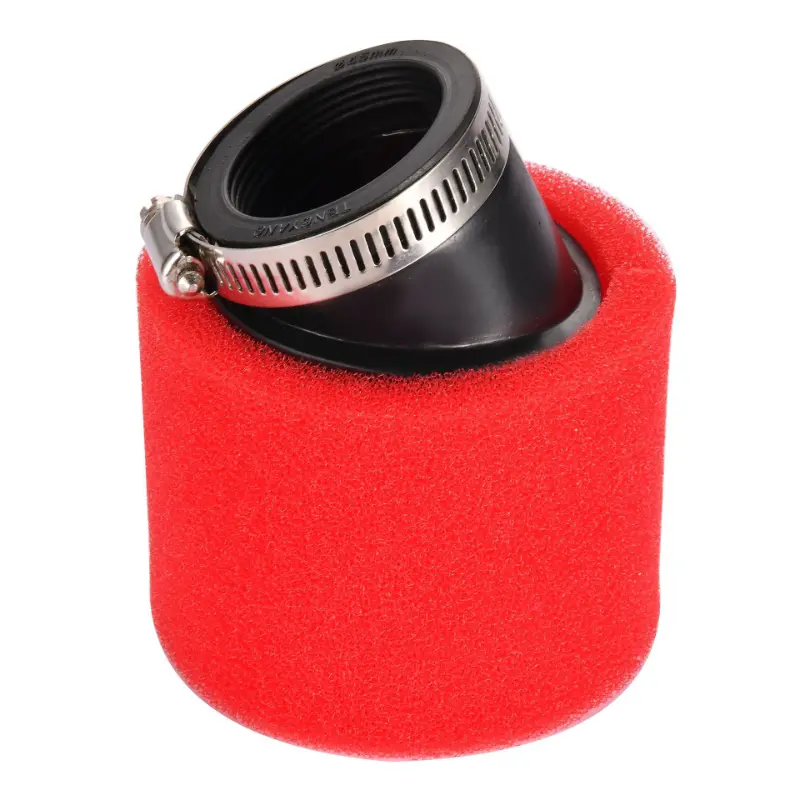 Penapis Udara Buih Bersudut 45mm Merah untuk Basikal Kotoran ATV Motosikal